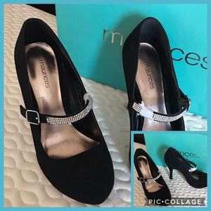 Maurice’s Brand New black velvet high heels